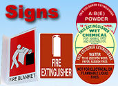 Fire extinguisher signs